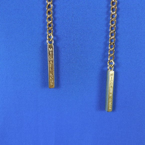 MICHAEL KORS Top S Petite Blue Sleeveless Shirt - Picture 5 of 10